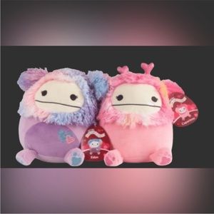 Squishmallows NWT Eden and Caparinne Bigfoot (Pair) Valentines Collection 8"
